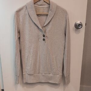 Banana Republic Light Gray Shawl Collar Sweater